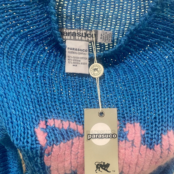 Parasuco Vintage Embroidered Sweater Blouse Sz S - Picture 3 of 12